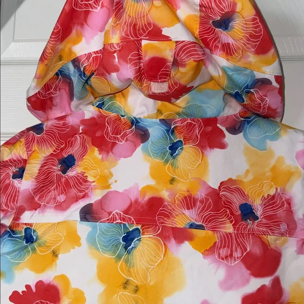 Roxy Kids Colorful Floral Puffer Jacket 10(M) LIKE NEW(zipper stuck)